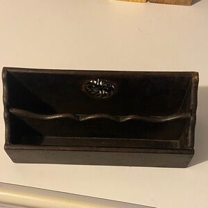Elegant Dark Wood Mail Organizer